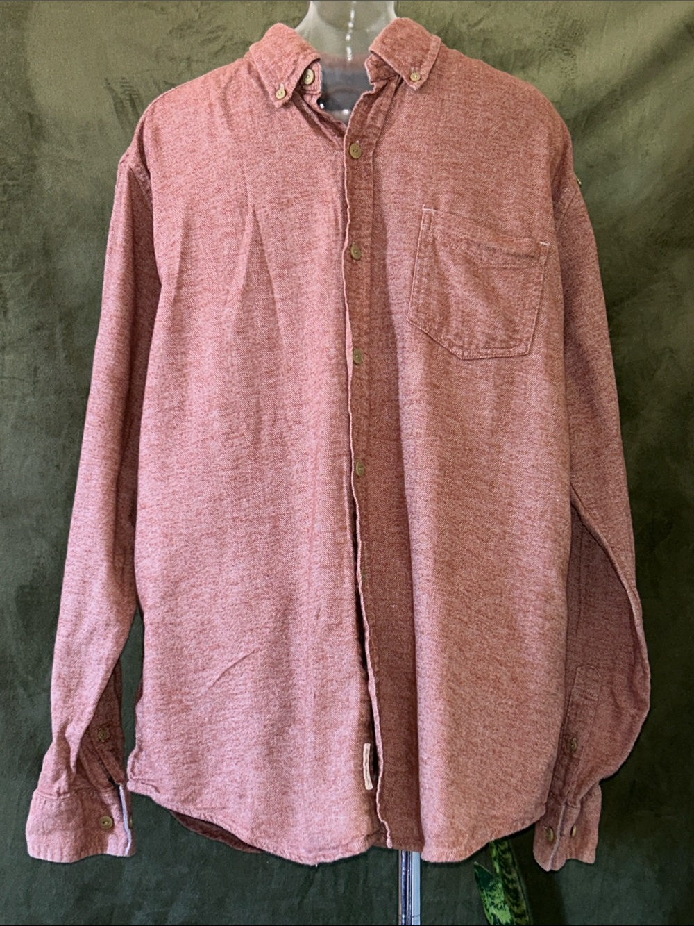 Weatherproof Men's Lightweight Button-Down Shacket in Dusty Rose